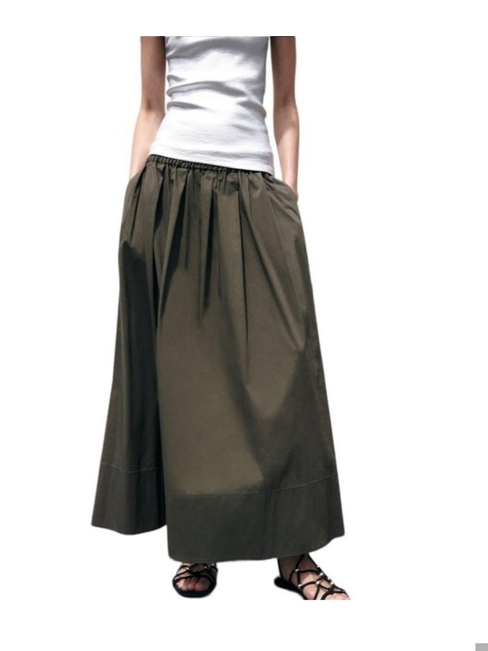 Zara Maxi Skirt with Gathered Waist